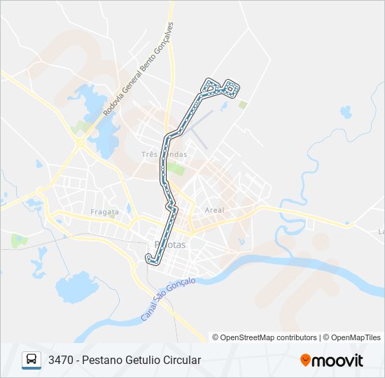 Mapa da linha 3461 PESTANO de ônibus