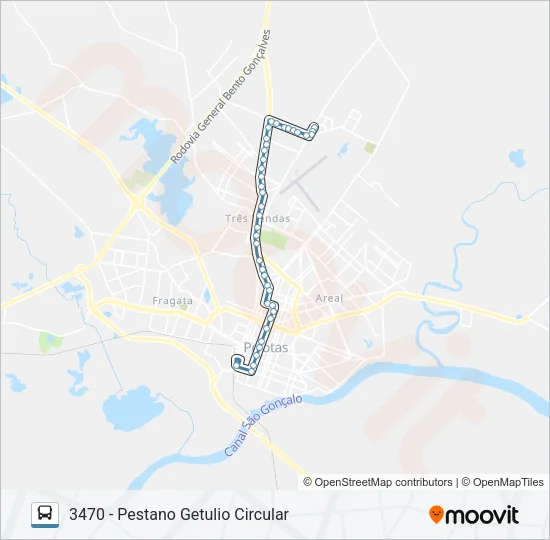 3461 PESTANO Bus Line Map