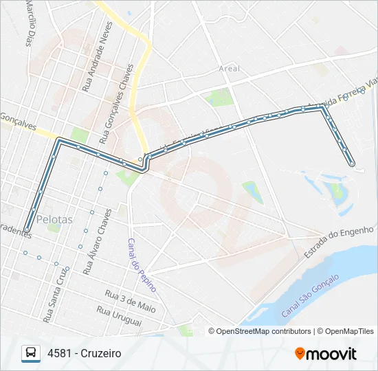 4581 CRUZEIRO Bus Line Map