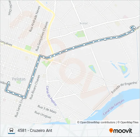 4581 CRUZEIRO Bus Line Map
