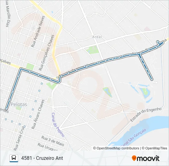 4581 CRUZEIRO Bus Line Map