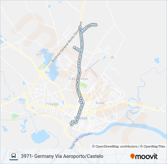 Mapa da linha 3970 GERMANY de ônibus