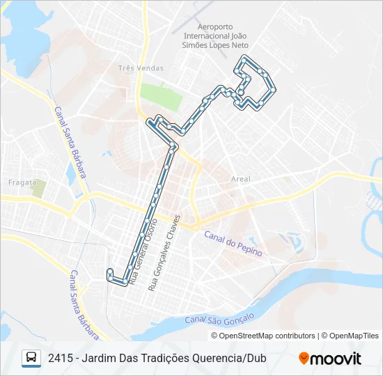 2411 JARDIM DAS TRADIÇÕES / QUERENCIA Bus Line Map