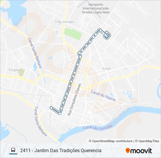 Mapa de 2411 JARDIM DAS TRADIÇÕES / QUERENCIA de autobús