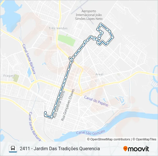 2411 JARDIM DAS TRADIÇÕES / QUERENCIA Bus Line Map