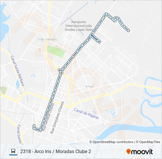 Mapa de 2311 ARCO IRIS de autobús