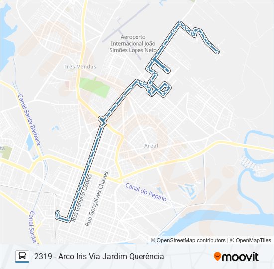 Mapa da linha 2311 ARCO IRIS de ônibus