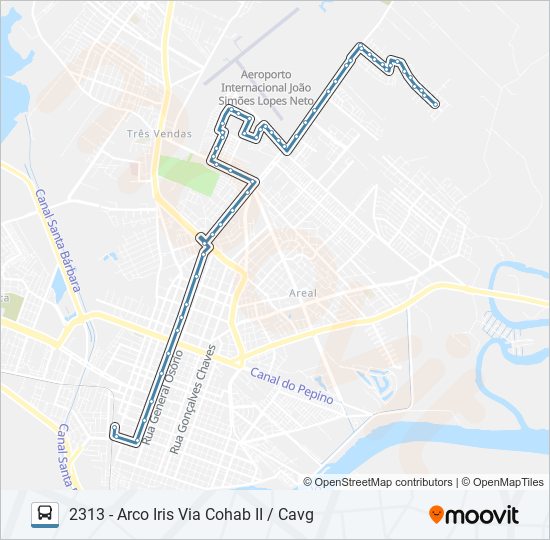 Mapa de 2311 ARCO IRIS de autobús