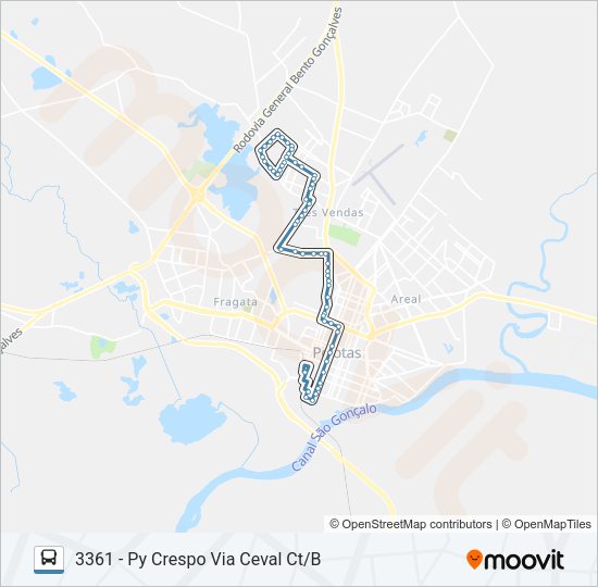 3361 PY CRESPO Bus Line Map