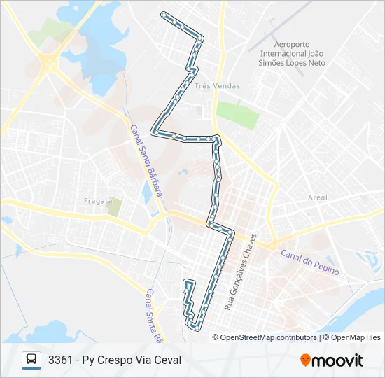 3361 PY CRESPO Bus Line Map