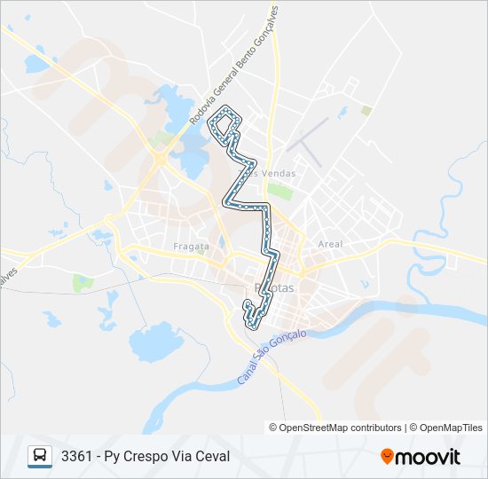 3361 PY CRESPO Bus Line Map