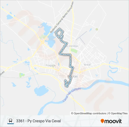 3361 PY CRESPO Bus Line Map