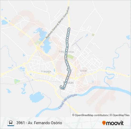 3468 CORUJA F OSORIO Bus Line Map