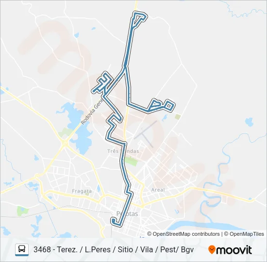 3468 CORUJA F OSORIO Bus Line Map