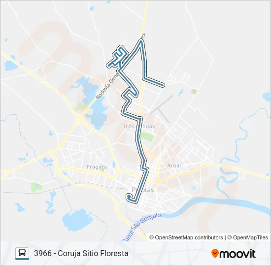 3468 CORUJA F OSORIO Bus Line Map