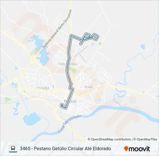 3468 CORUJA F OSORIO Bus Line Map