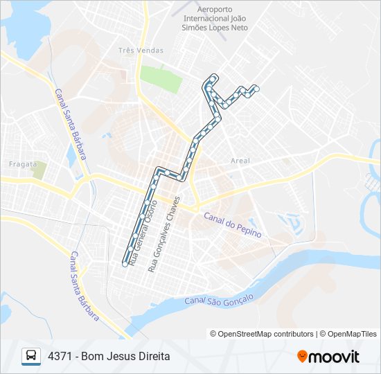 Mapa da linha 4371 BOM JESUS de ônibus