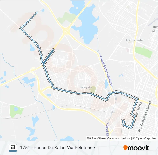 1701 PASSO DO SALSO Bus Line Map