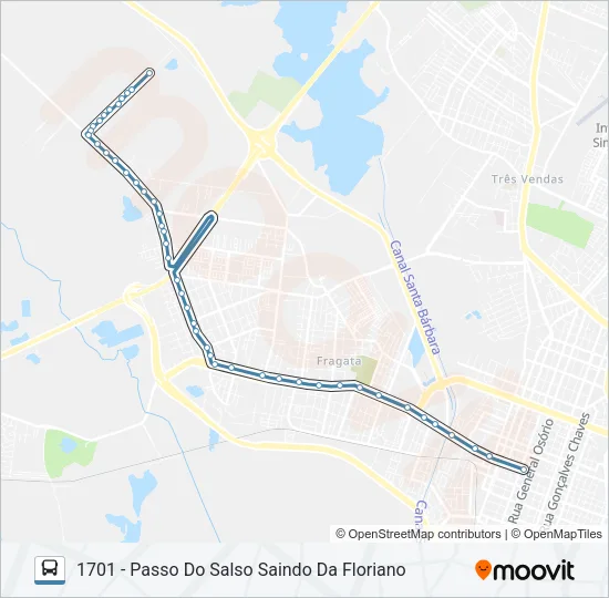1701 PASSO DO SALSO Bus Line Map
