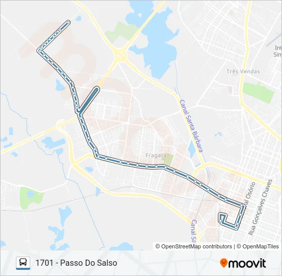 1701 PASSO DO SALSO Bus Line Map