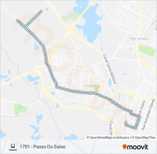 Mapa de 1701 PASSO DO SALSO de autobús