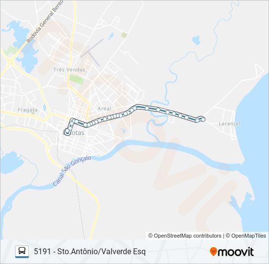 Mapa de 5181 SANTO ANTONIO de autobús