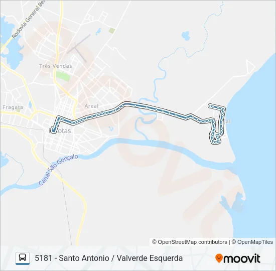 5181 SANTO ANTONIO Bus Line Map