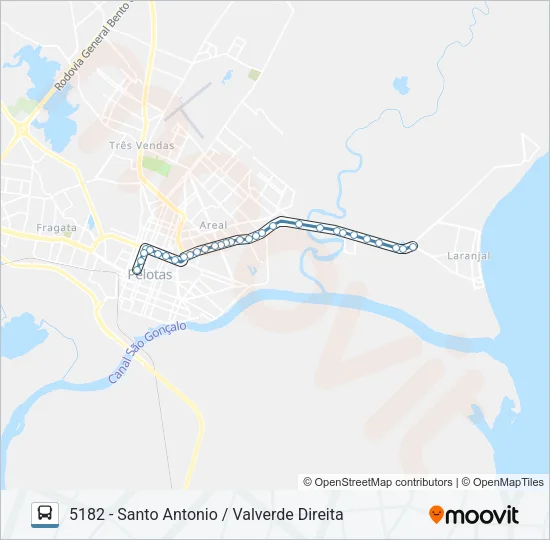5181 SANTO ANTONIO Bus Line Map