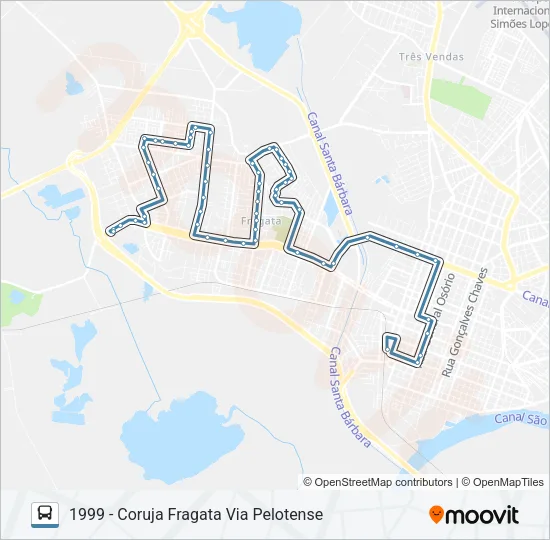 1999 CORUJA FRAGATA Bus Line Map