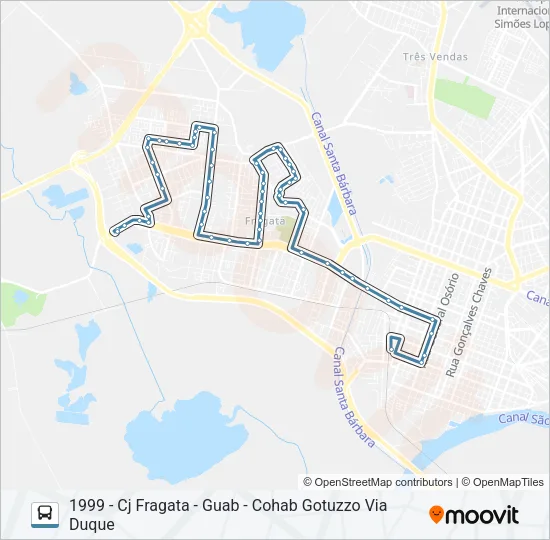 1999 CORUJA FRAGATA Bus Line Map