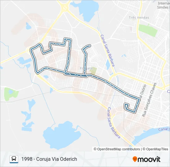 1999 CORUJA FRAGATA Bus Line Map
