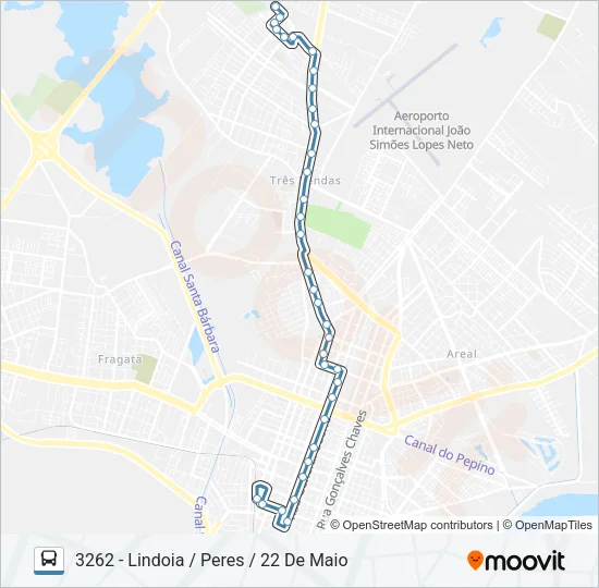 3261 COHAB LINDOIA Bus Line Map
