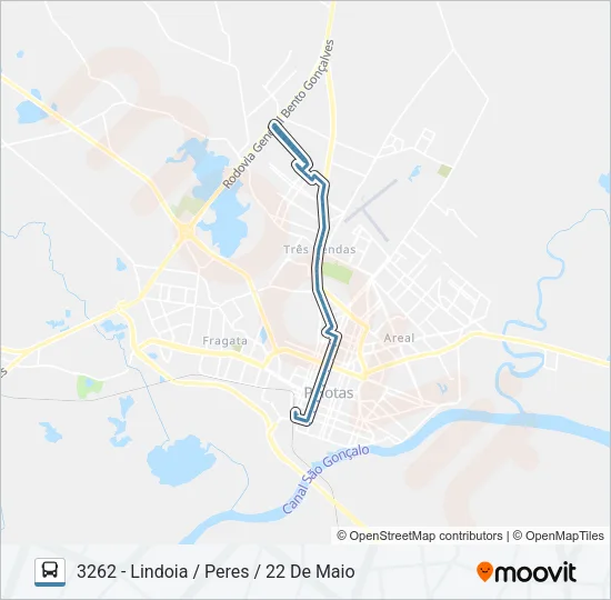 3261 COHAB LINDOIA Bus Line Map