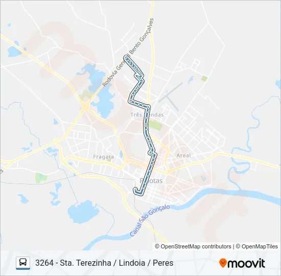 3261 COHAB LINDOIA Bus Line Map