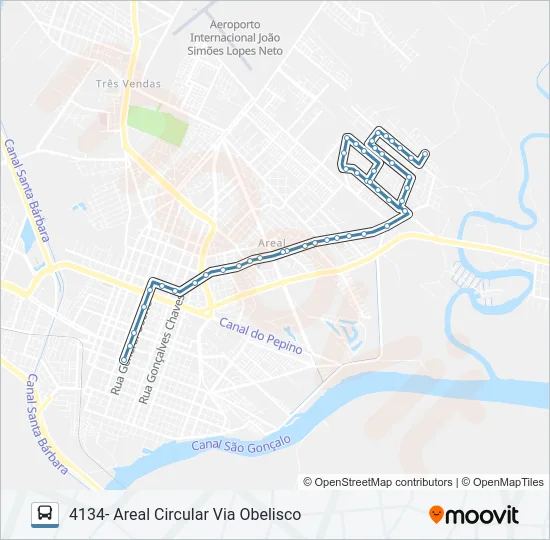 4122 CORUJA AREAL Bus Line Map