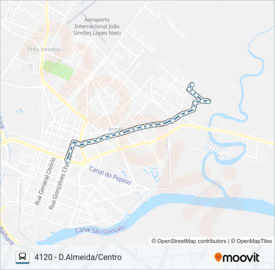 4122 CORUJA AREAL Bus Line Map