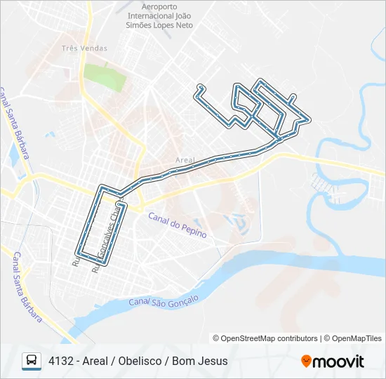 4122 CORUJA AREAL Bus Line Map