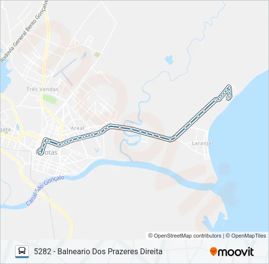 5382 CORUJA LARANJAL Bus Line Map