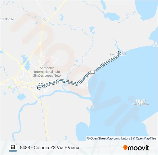 5382 CORUJA LARANJAL Bus Line Map