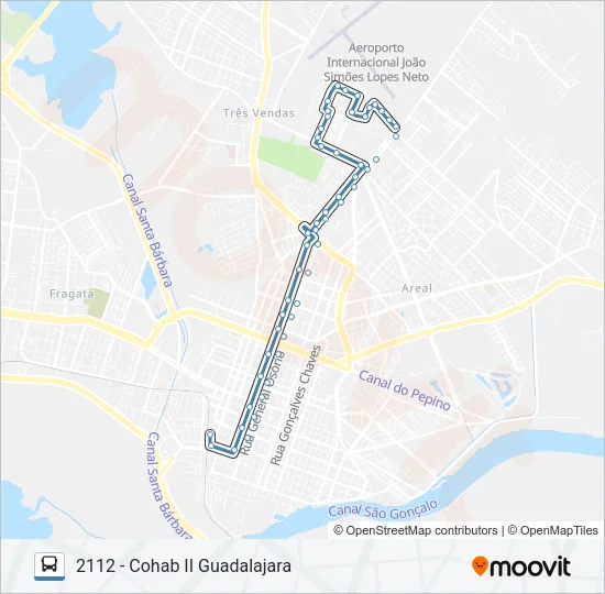 2111 COHAB II - CRISTOVAO Bus Line Map