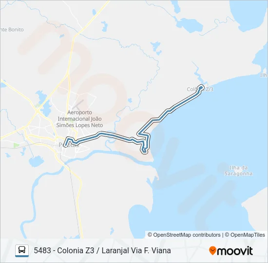 5481 COLÔNIA Z-3 Bus Line Map