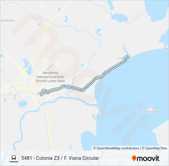 5481 COLÔNIA Z-3 Bus Line Map