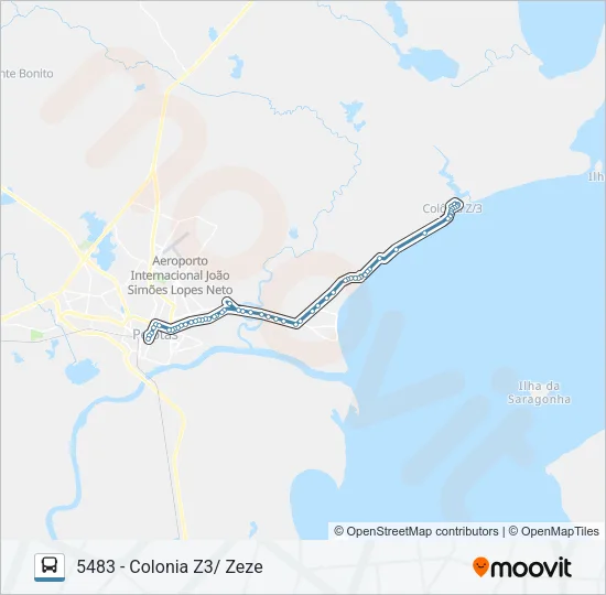 5481 COLÔNIA Z-3 Bus Line Map