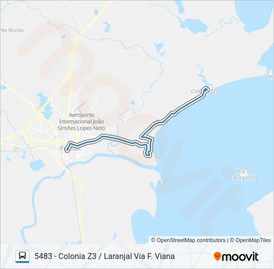 5481 COLÔNIA Z-3 Bus Line Map