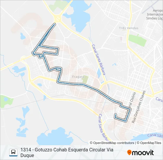 1301 GOTUZZO Bus Line Map
