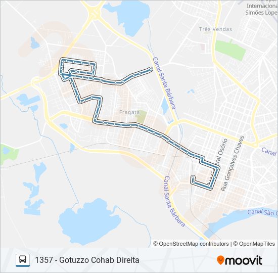 Mapa de 1301 GOTUZZO de autobús