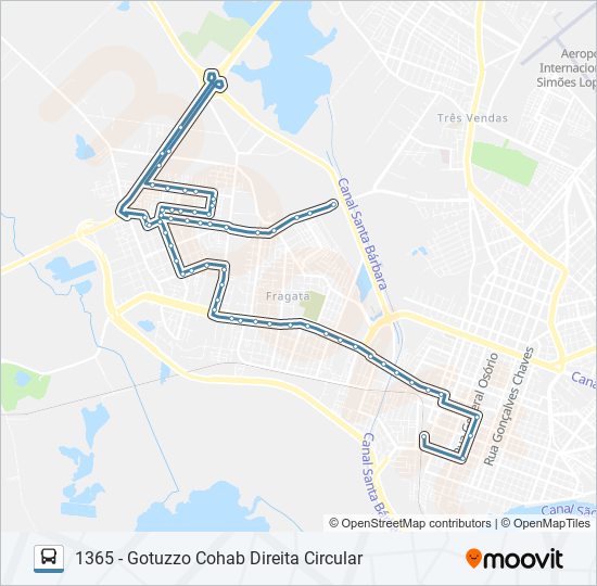 Mapa de 1301 GOTUZZO de autobús