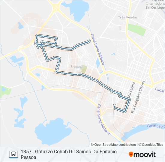 Mapa de 1301 GOTUZZO de autobús