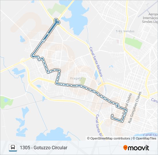 Mapa de 1301 GOTUZZO de autobús