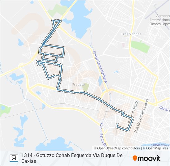 Mapa de 1301 GOTUZZO de autobús